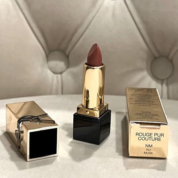 YSL Nude Satin Nu Muse Lipstick (Travel Size) New Formula with Ceramides - Picture 1 of 3